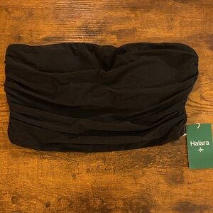 HALARA NWT Softlyzero Black Airy Bandeau Bra Tube Top Shirt Large